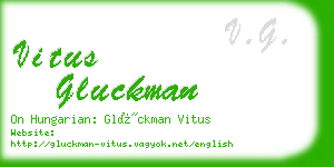 vitus gluckman business card